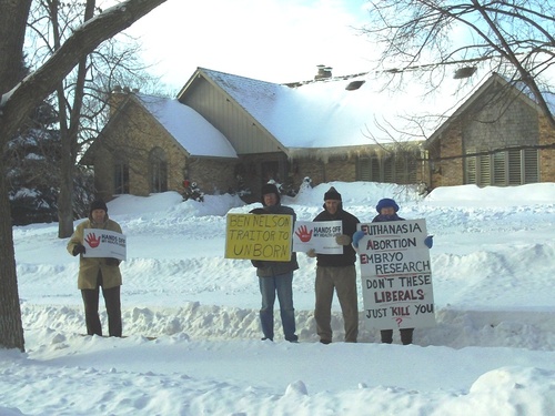 Ben Nelson, abortion, Operation Rescue, healthcare, 2 protest.JPG